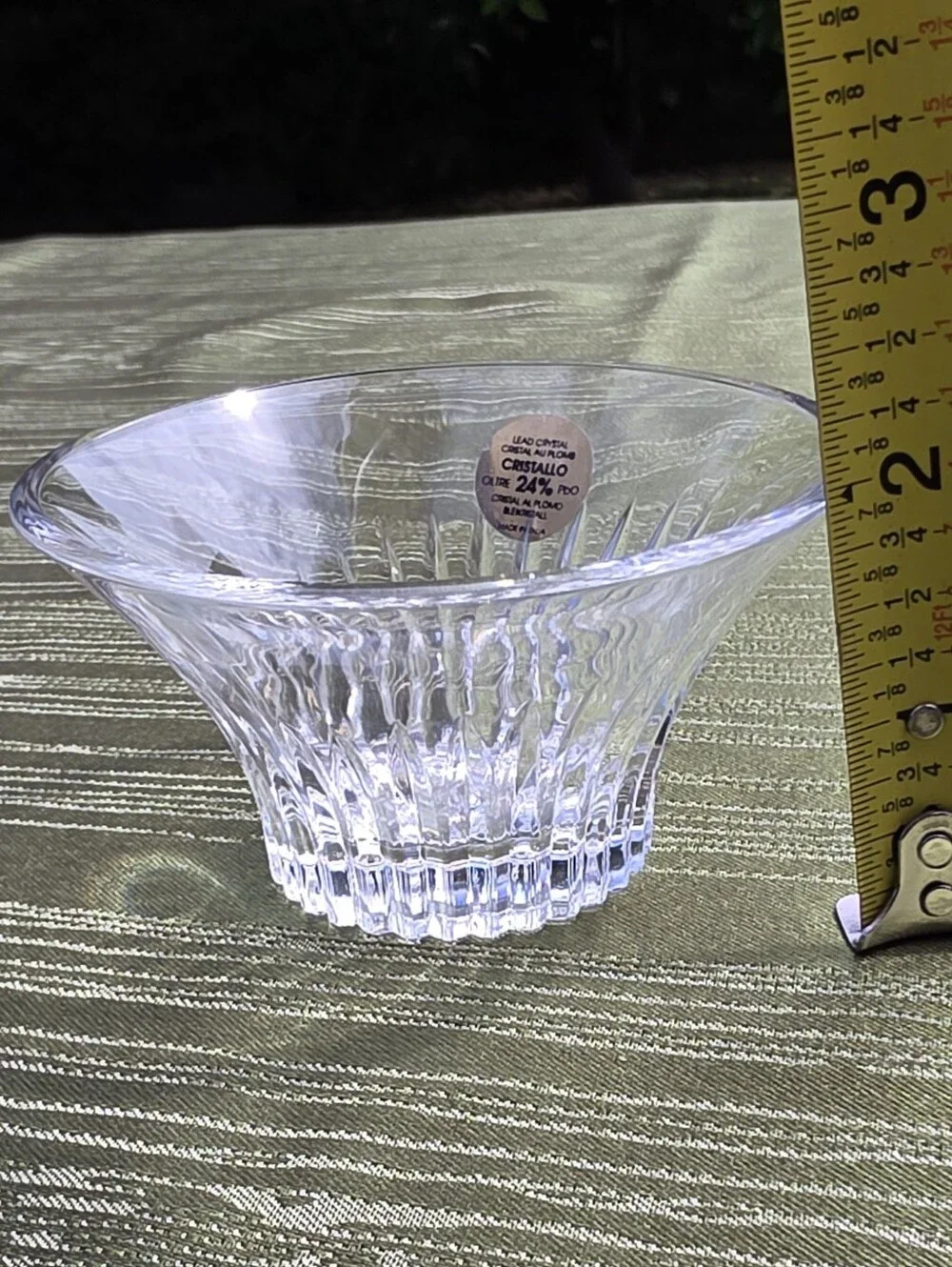 Vintage RCR Royal Crystal Rock Italy 24% Lead Crystal Votive Candle Holder